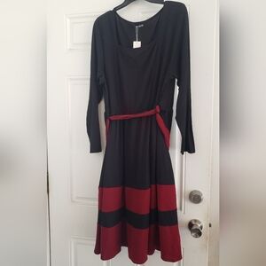 NWT Bloomchic Two Tone Belted Bowknot Square Neck Dress size 2X